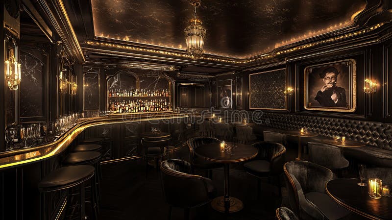 Luxury dark bar