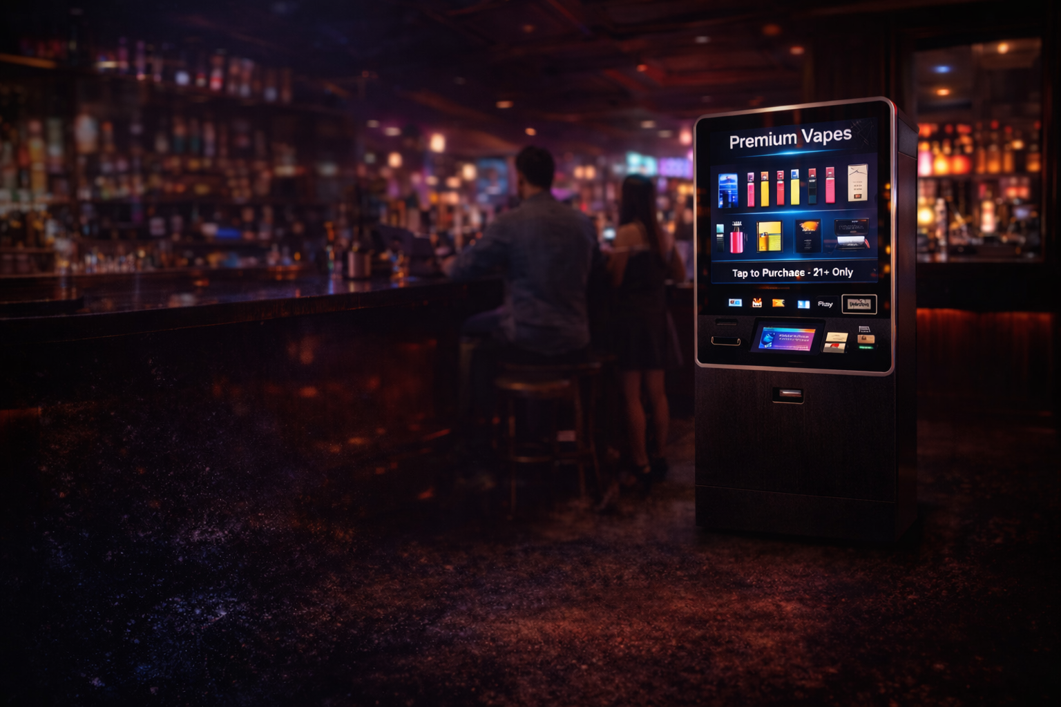Vending machine in a bar environment