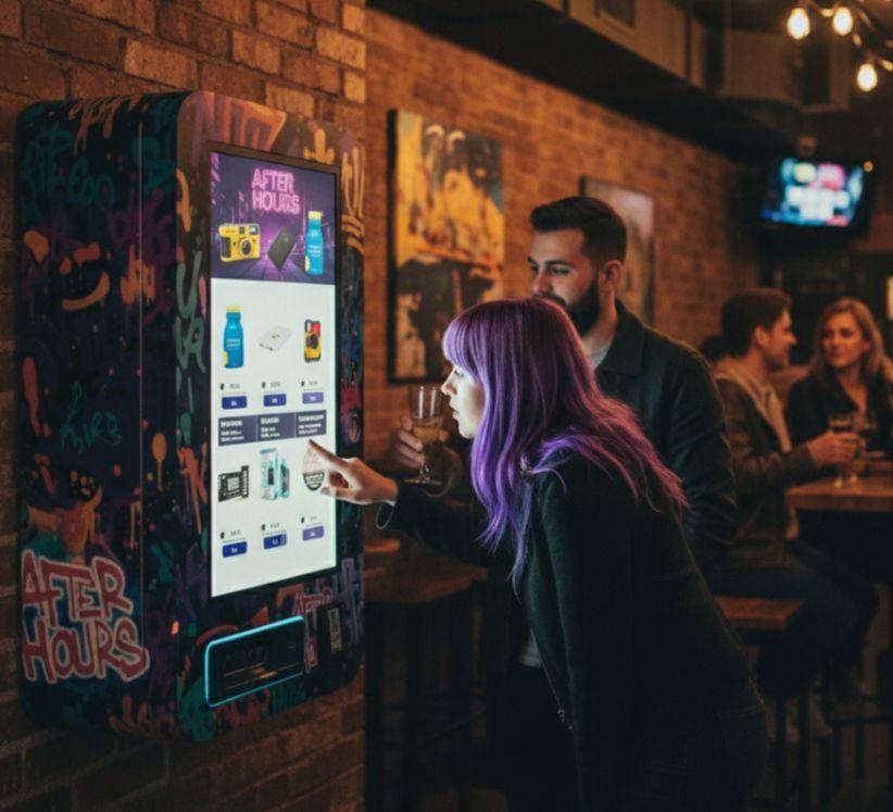 Mega wall vending machine with LED lights
